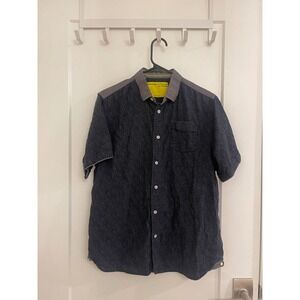 Descendant Of Thieves Men's Button Down Casual Paisley Short Sleeved Shirt